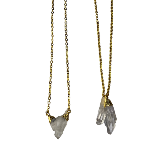 Collar drusa de cuarzo cristal
