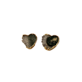 Aretes corazón escala amatista
