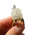 Anillo Drusa de cuarzo cristal