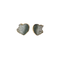 Aretes corazón escala amatista
