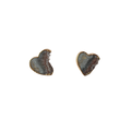 Aretes corazón escala amatista