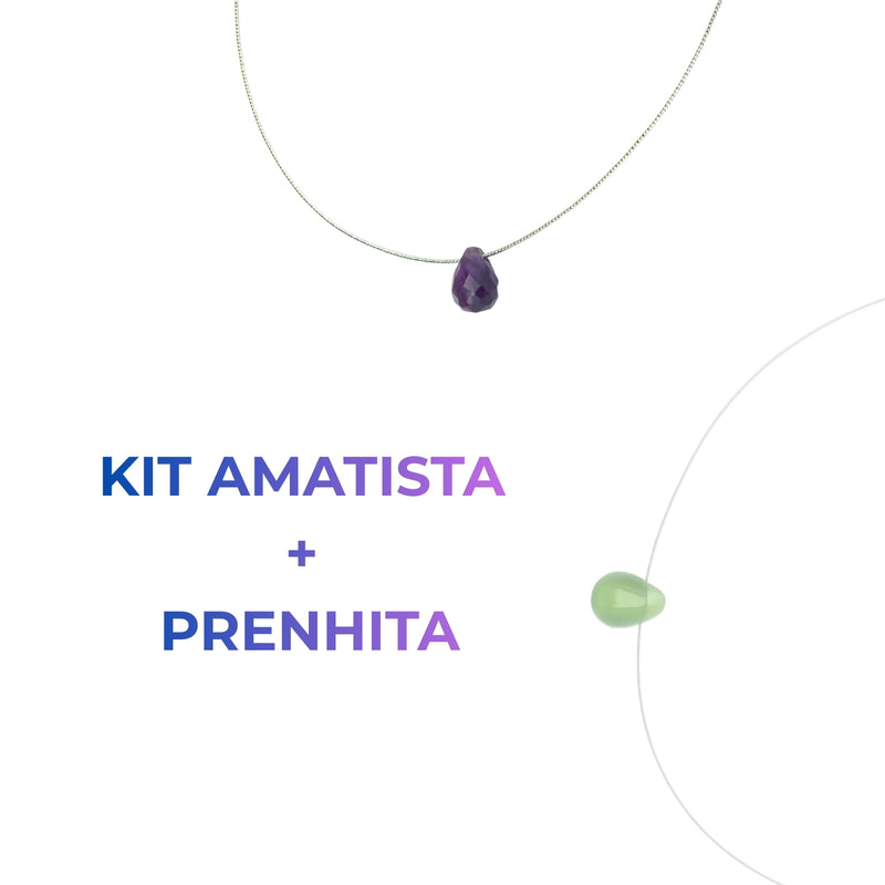Kit choker amatista + prenhita