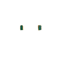 Aretes esmeralda canotillo baño oro M