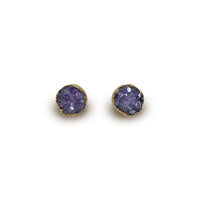 Aretes drusa de amatista