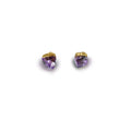 Aretes amatista en bruto