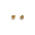 Aretes cuarzo rosa en bruto