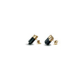 Aretes turmalina negra en bruto