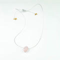 Choker piedra facetada cuarzo rosa