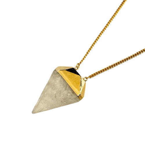 Collar Diamante XL Cuarzo Cristal