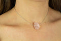 Choker piedra facetada cuarzo rosa