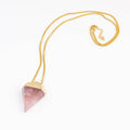 Collar Diamante XL Cuarzo Rosa