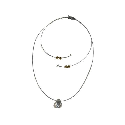 Choker gota cuarzo cristal XL