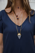Collar Diamante XL Cuarzo Cristal