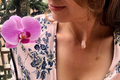Choker piedra facetada cuarzo rosa